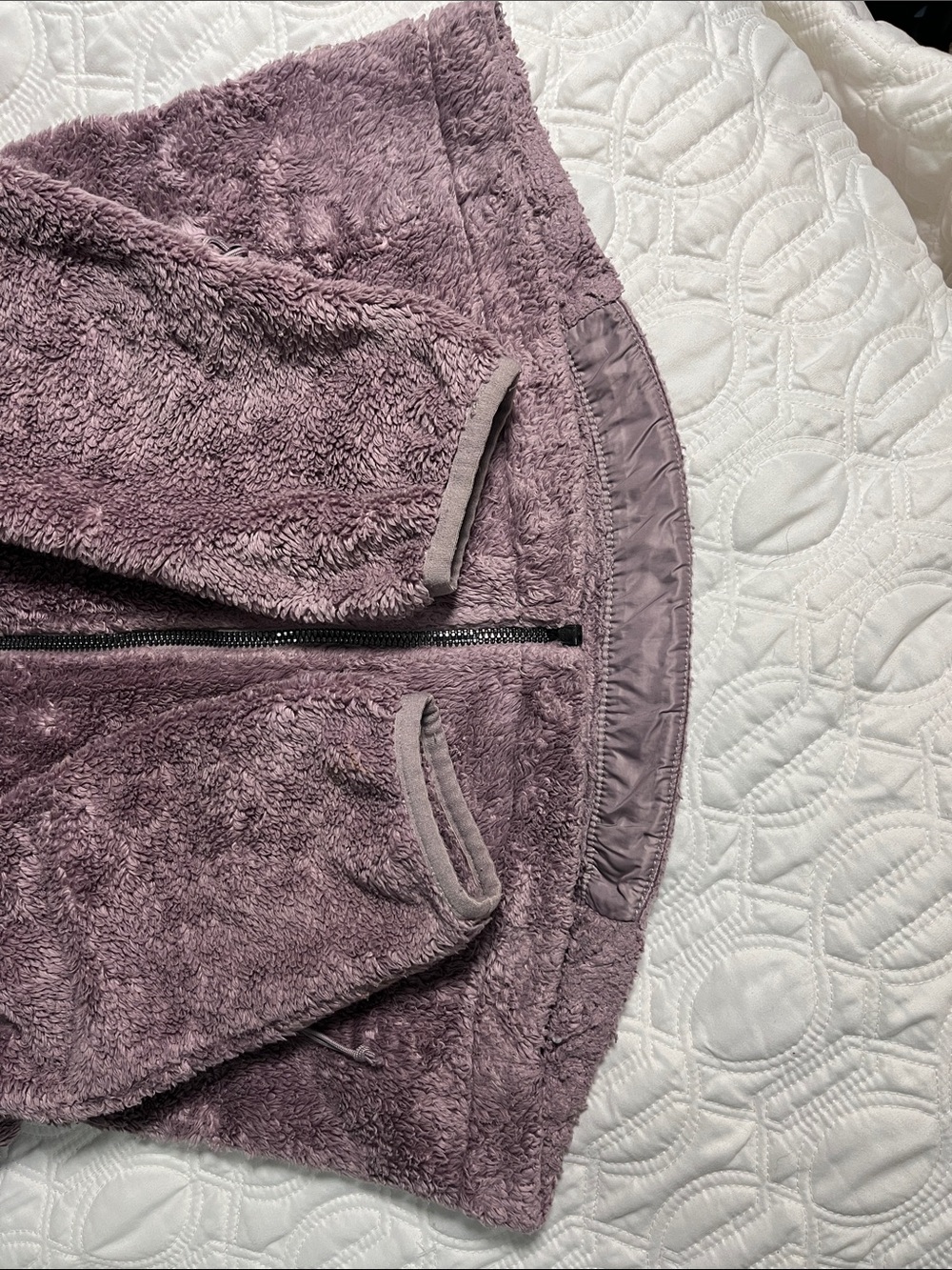 The North Face Women's Purple Full Zip Mid-Length Jacket Logo Long Sleeve XS - Picture 15 of 16
